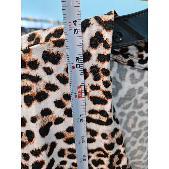 Avenue Animal Print Short Sleeve Top Womens Plus Size 5X or 30/32 - Picture 9 of 9